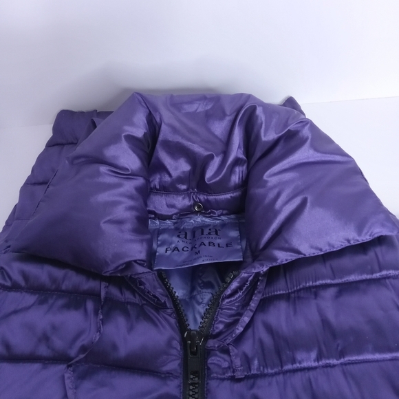 A.N.A. A NEW APPROACH PURPLE PACKABLE PUFFER JACKET W/ FOLD AWAY HOOD MEDIUM - Picture 8 of 16